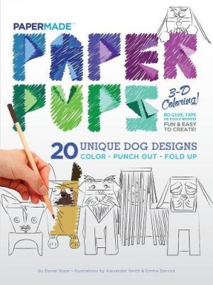 Paper Pups 3D Coloring Book