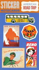 American Road Trip Sticker Notecard